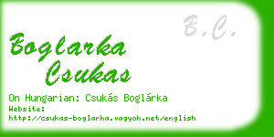 boglarka csukas business card