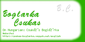 boglarka csukas business card